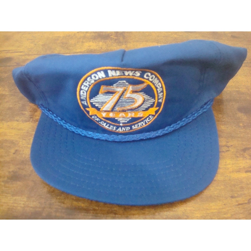 90S SNAPBACK ADVERTISING ANDERSON NEWS 80S USA MADE HAT CAP VINTAGE DEADSTOCK H4